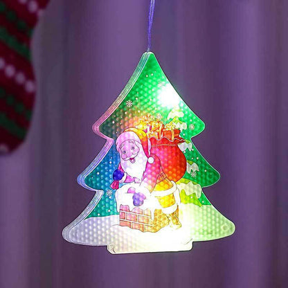 Painted Christmas Curtain Lights!