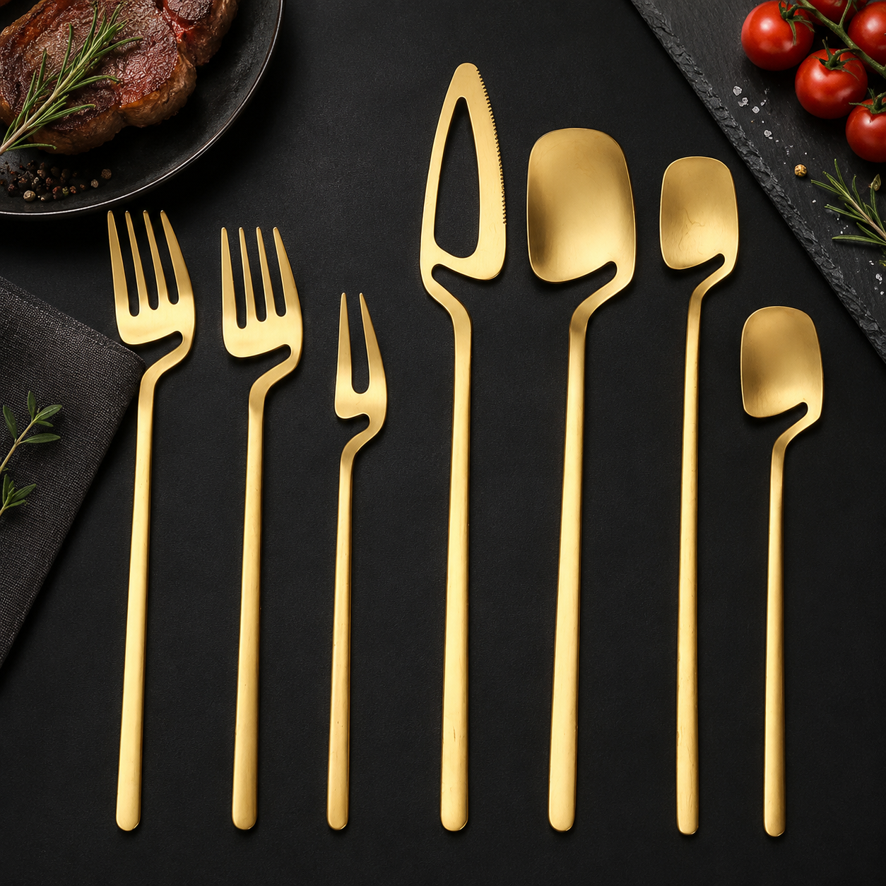 304 Stainless Steel Modern Hanging Tableware Set