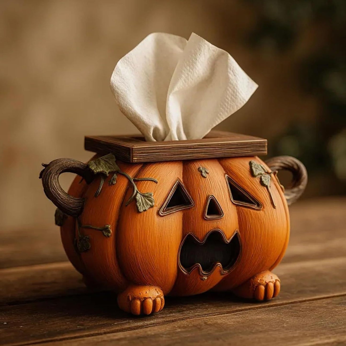 Halloween Pumpkin Tissue Box Holder