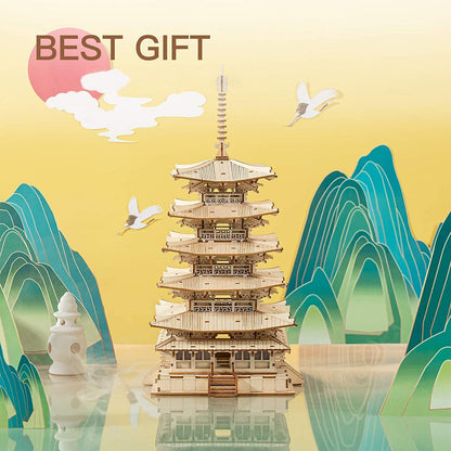3D Wooden Puzzle - 275pc Storied Pagoda