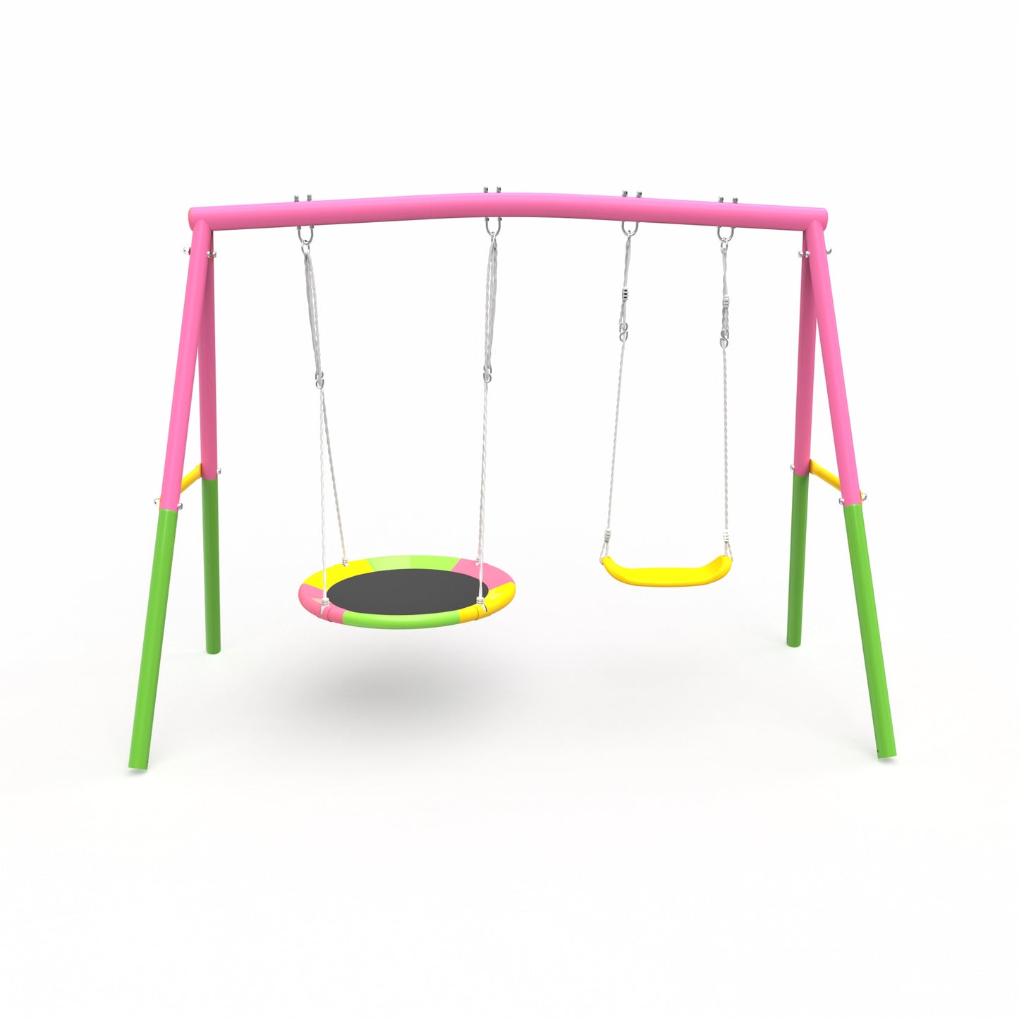Heavy Duty Metal A-Frame Outdoor Swing Set