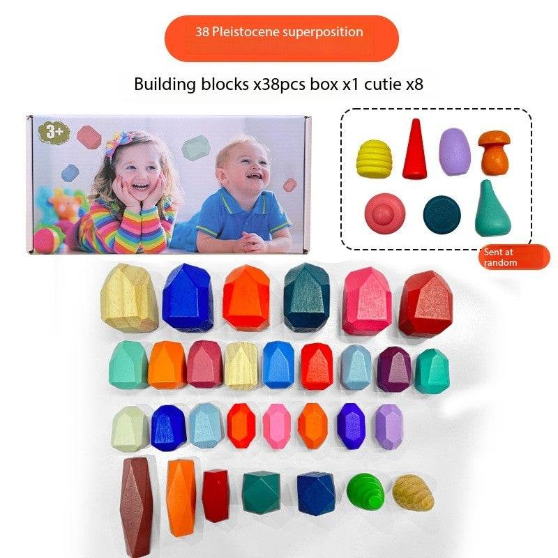 Montessori Principled Stacked Stone Wooden Blocks - Shop Jobie
