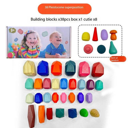 Montessori Principled Stacked Stone Wooden Blocks - Shop Jobie