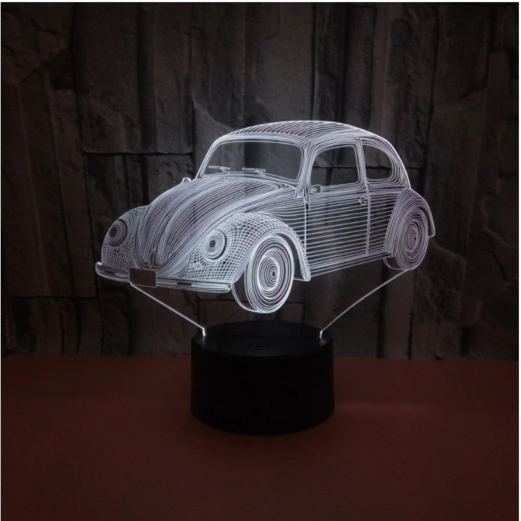 VW Bug LED 3D Small Table Lamp