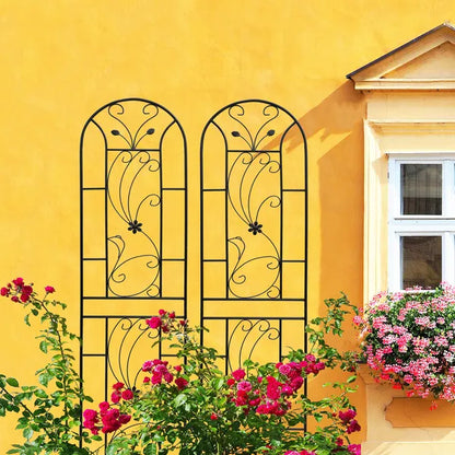 4 Pack Metal Garden Trellis Peacock Style