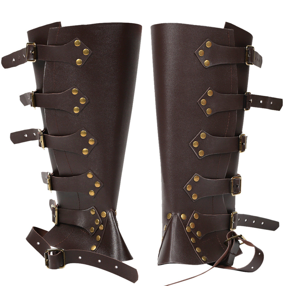 Steampunk Cosplay Buckle & Stud Calf Covers