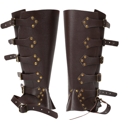 Steampunk Cosplay Buckle & Stud Calf Covers