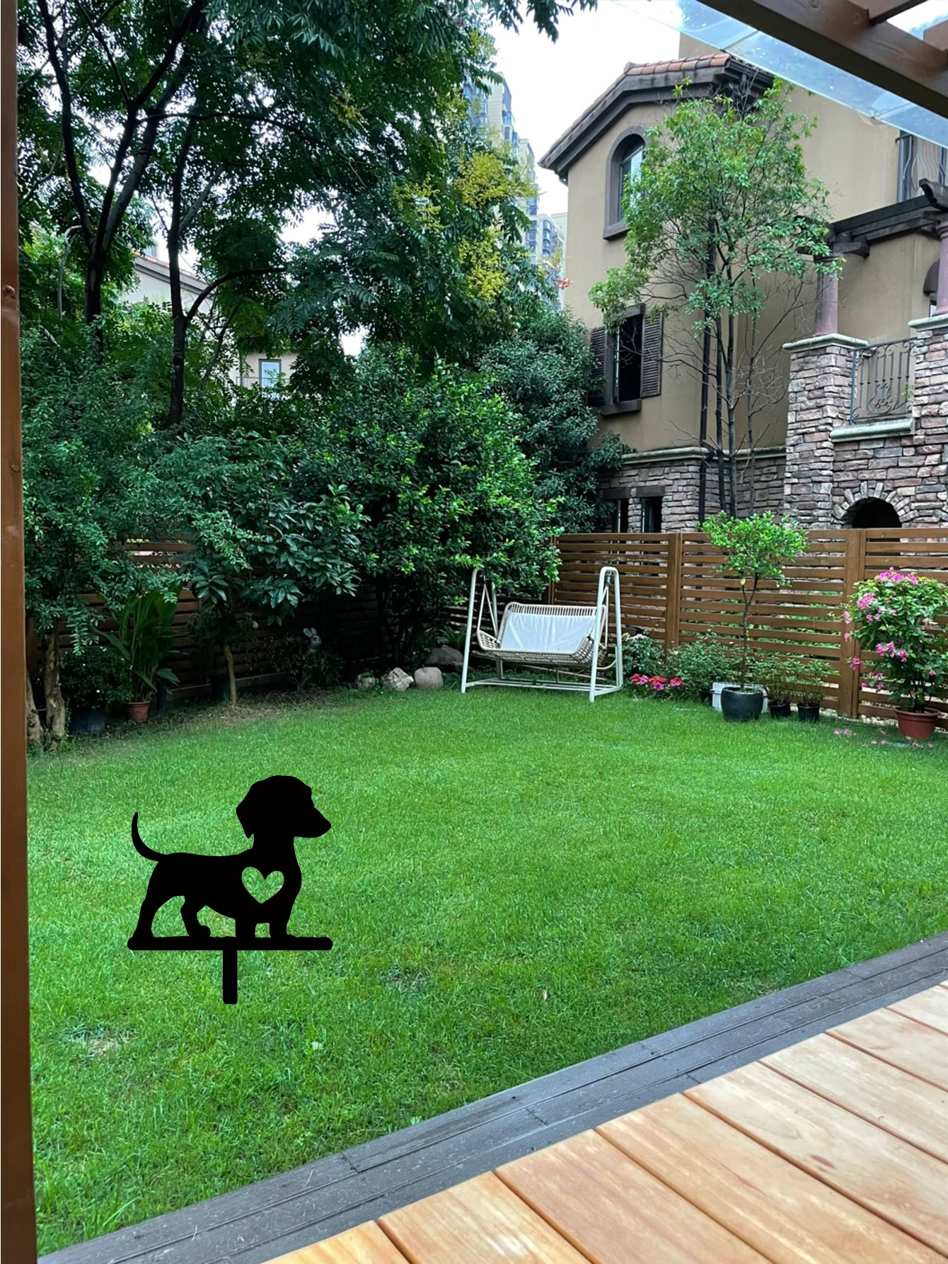 Silhouette - Weiner Dog Garden Stake