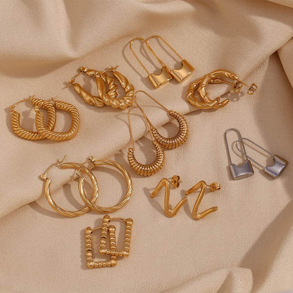 Twist & Square Earrings - Shop Jobie