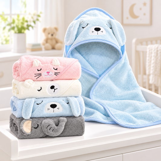 Cartoon Animal Baby Bath Towels