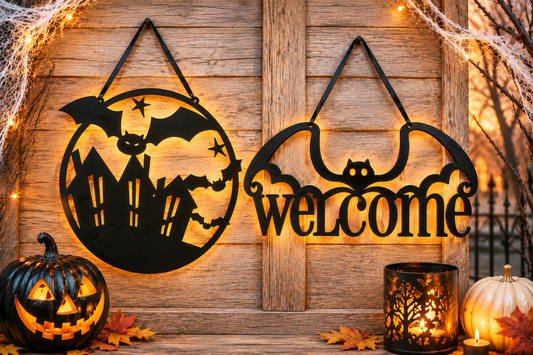 Bat or Witch Door Decoration