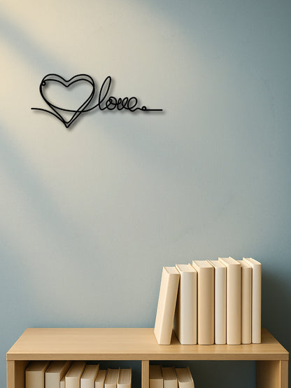 Silhouette - Metal Heart Love Line Art