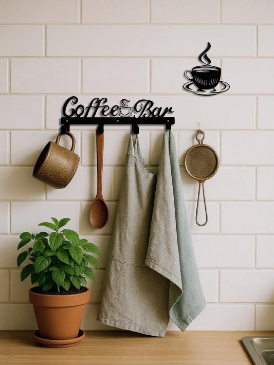 Silhouette - Coffee Bar Sign w/Hooks
