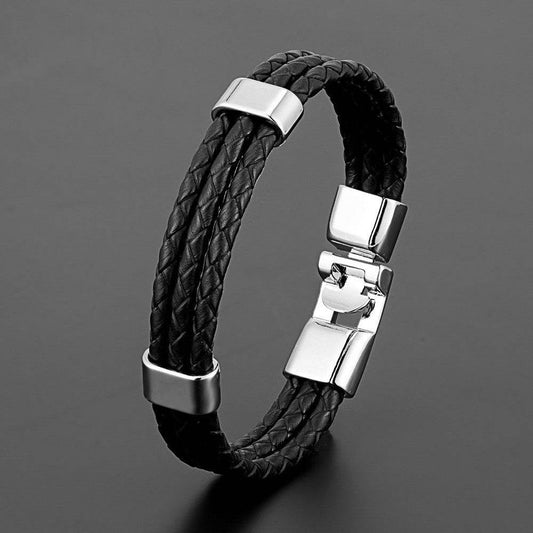 Men's Leather Braided Bracelet - Shop Jobie