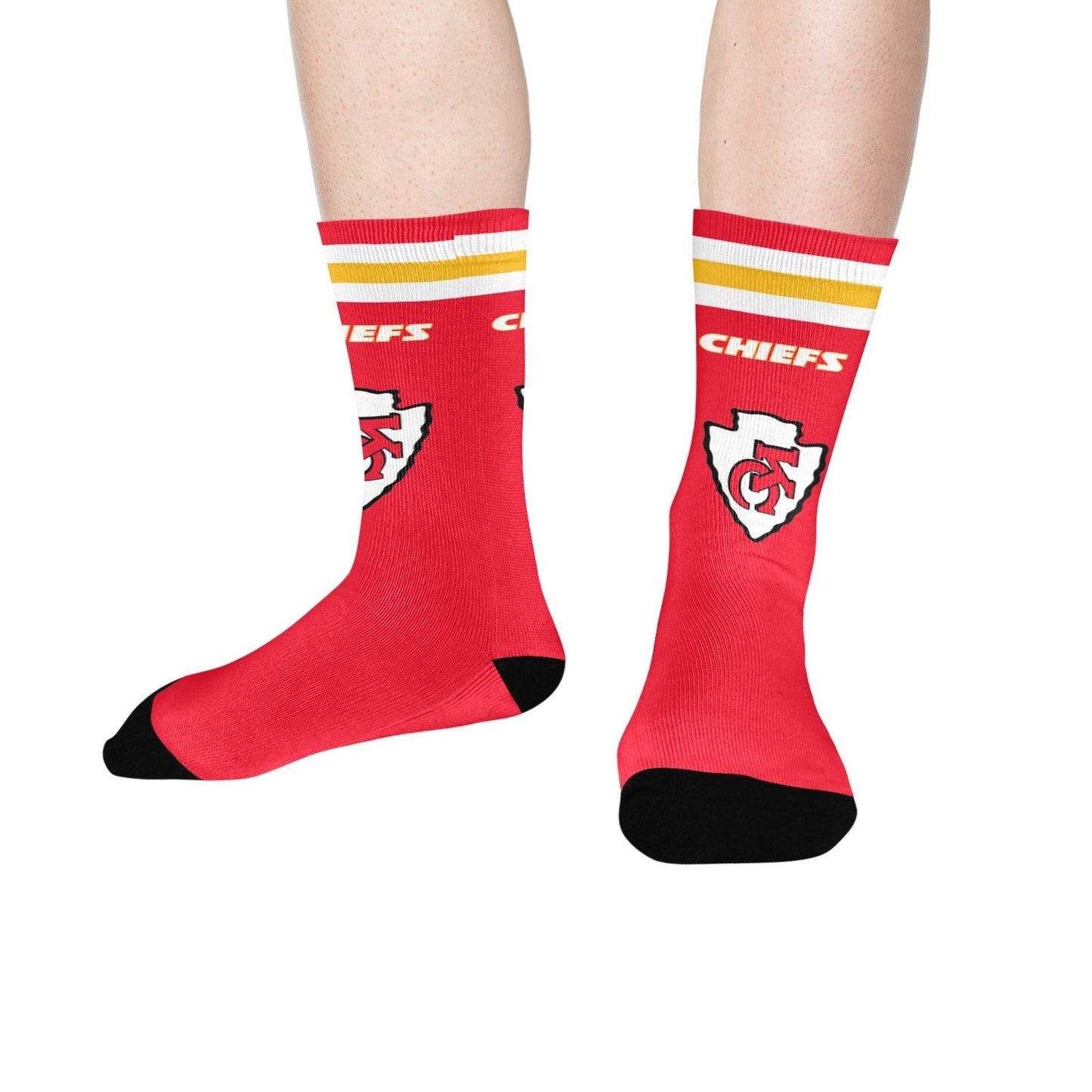 KC Chiefs Crew Socks 2 - Shop Jobie