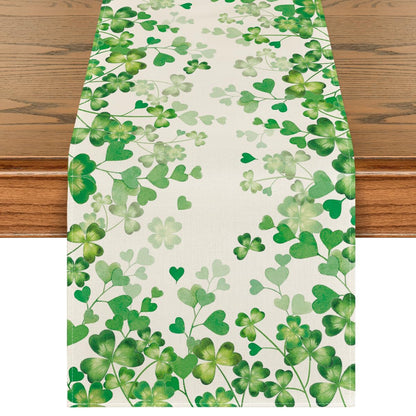 St Patrick Lucky Four-Leaf Clover Table Runners