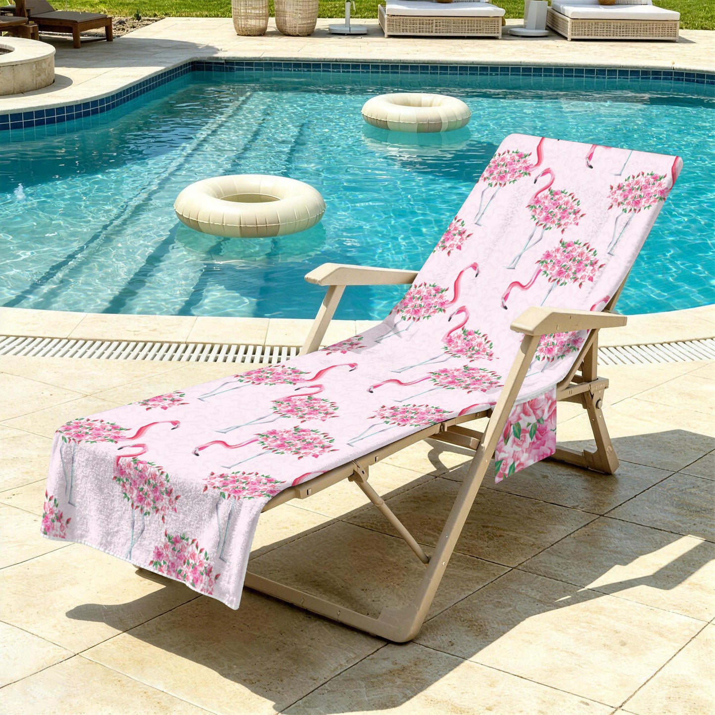Beach Chair Cover & Portable Lounge Tote