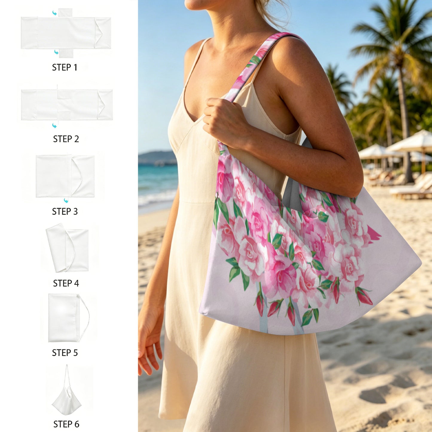Beach Chair Cover & Portable Lounge Tote