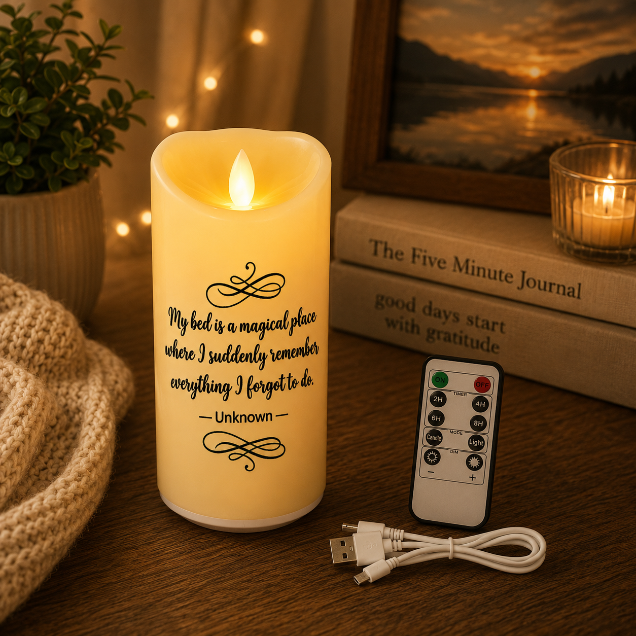 Flameless Led Candle w/Humorous Quotes