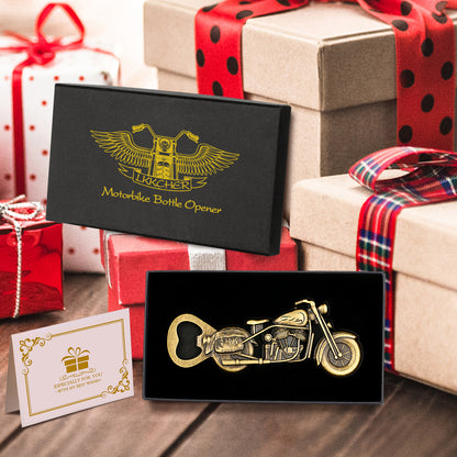 Retro Motorcycle Beer Bottle Opener Gift Box Set