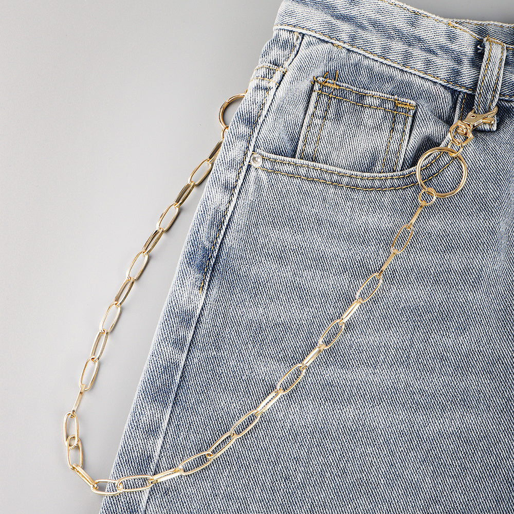 Hip Hop Punk Metal Pant-Chain