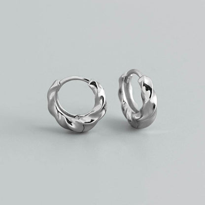 Golden Circle Twisted S925 Earrings - Shop Jobie