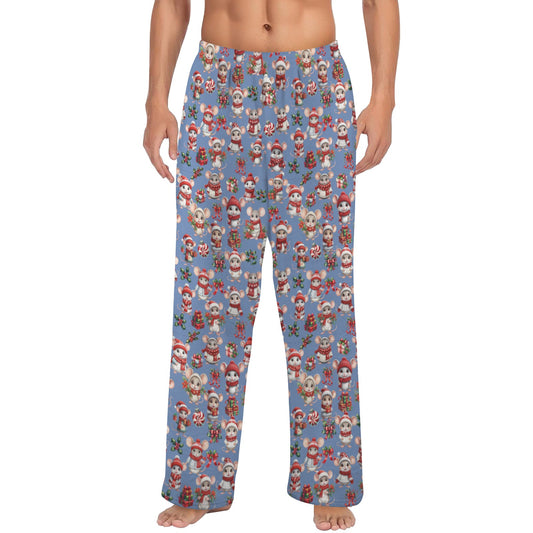 Cozie Hug Pajama Bottom  - Mice Blue