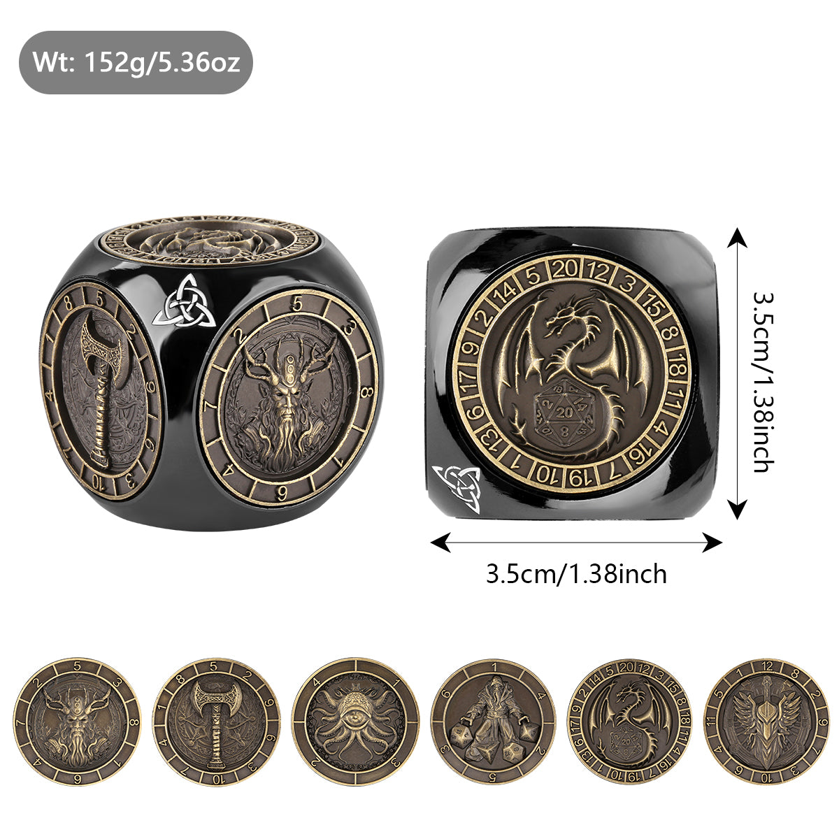 6-pk DND Dice Wheel Gift Box Set