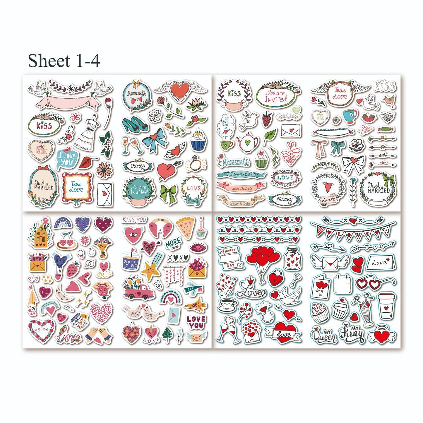 DIY Scrapbooking - A4 Love Wedding Stickers