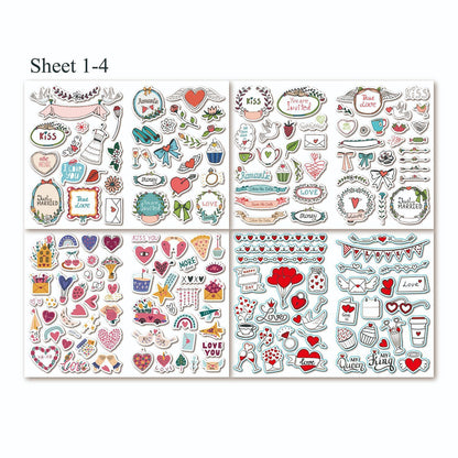 DIY Scrapbooking - A4 Love Wedding Stickers