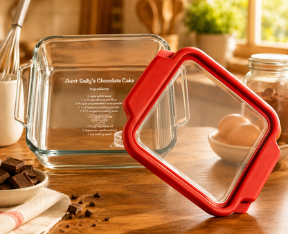 Glass 8x8 Cake Pan - Customizable
