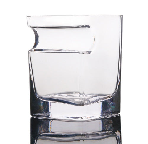 Crystal Whiskey Glass & Cigar Holder