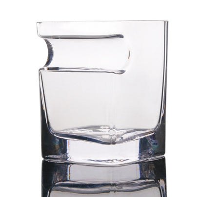 Crystal Whiskey Glass & Cigar Holder