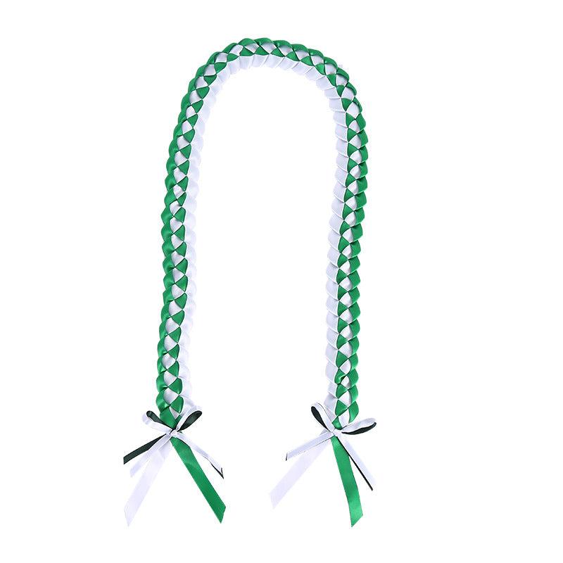 Double Layer Graduation Ribbon Garland Braided Lanyard