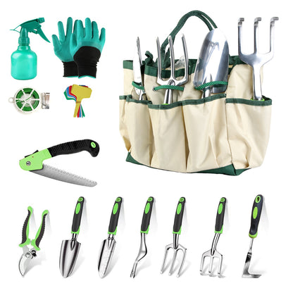 13pc Garden Hand Tool Starter Kit w/Bag