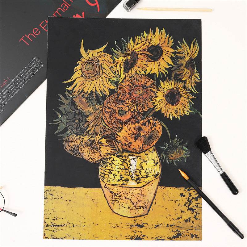 4pc Van Gogh DIY Scratch Paper Picture Book - Shop Jobie