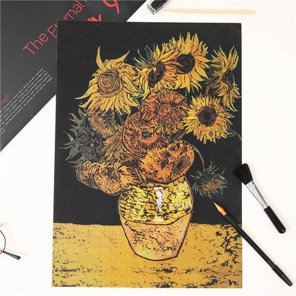4pc Van Gogh DIY Scratch Paper Picture Book - Shop Jobie