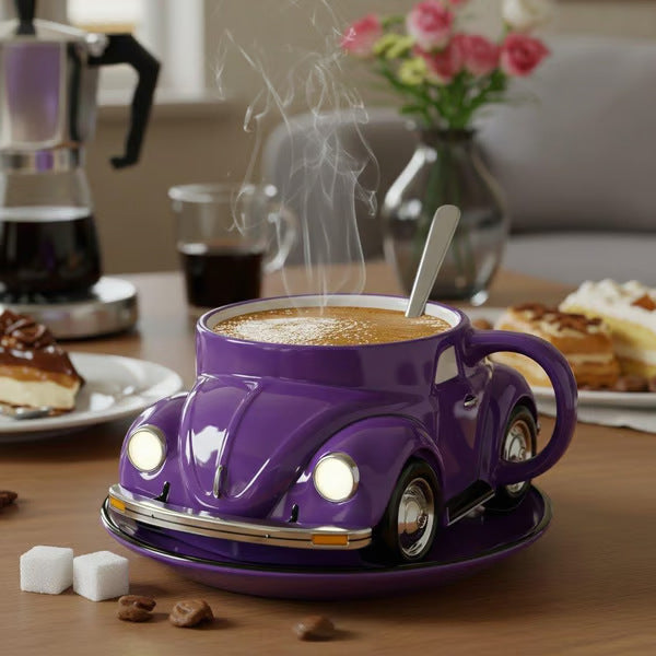 VW Beetle Shaped Coffee Cup