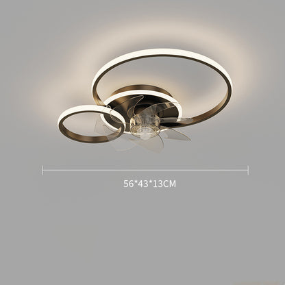 Luxury Bedroom Ceiling Ring Light & Fan