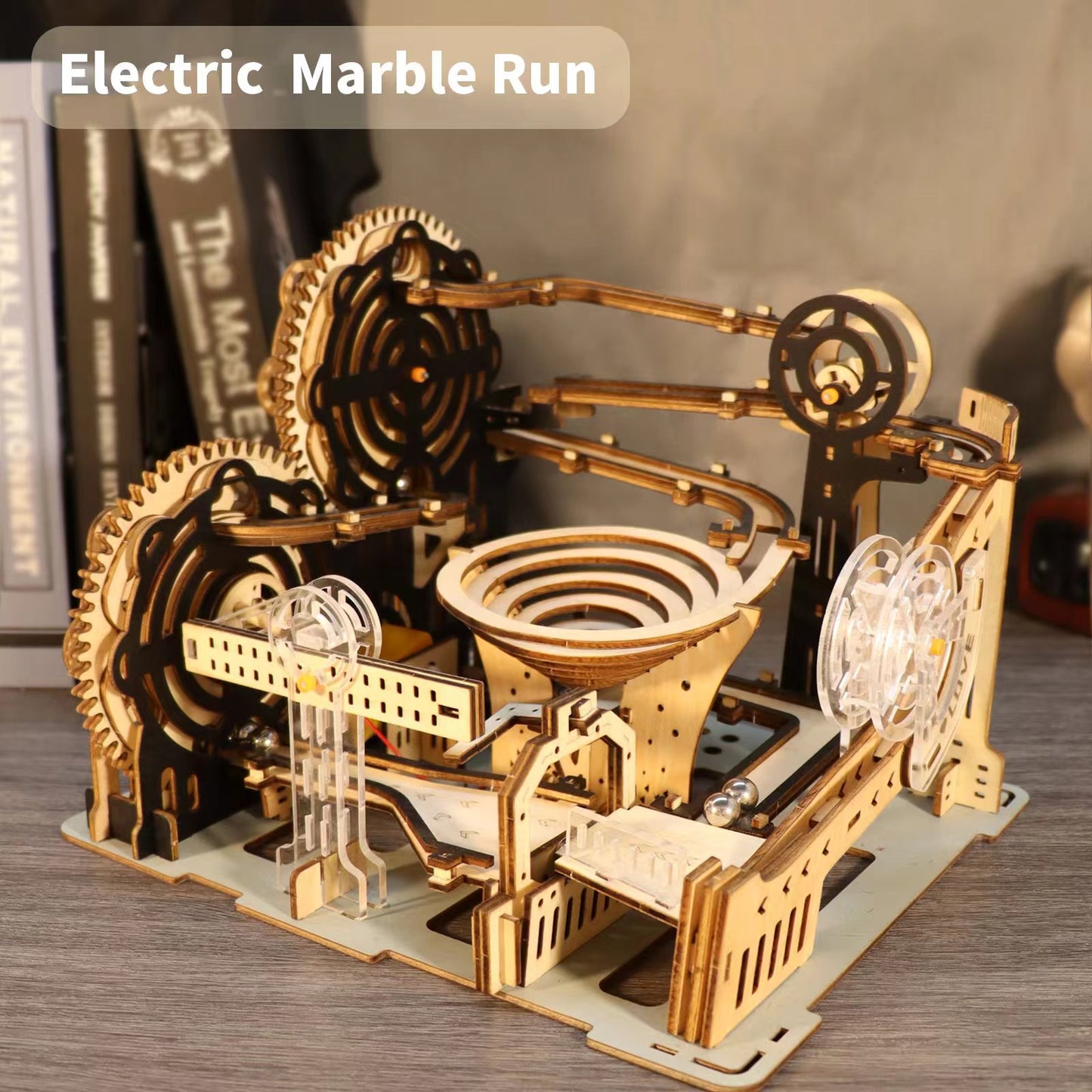3d Wooden Puzzle 168pc Electric Marble Run