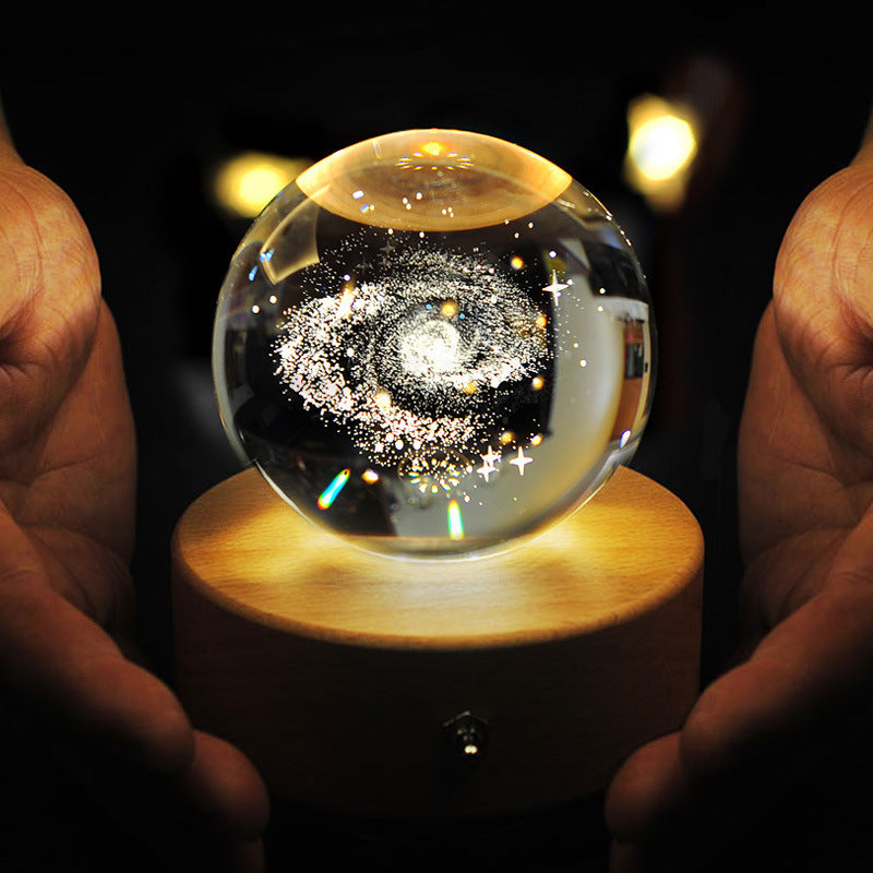 Crystal Ball Luminous Rotating Music Box