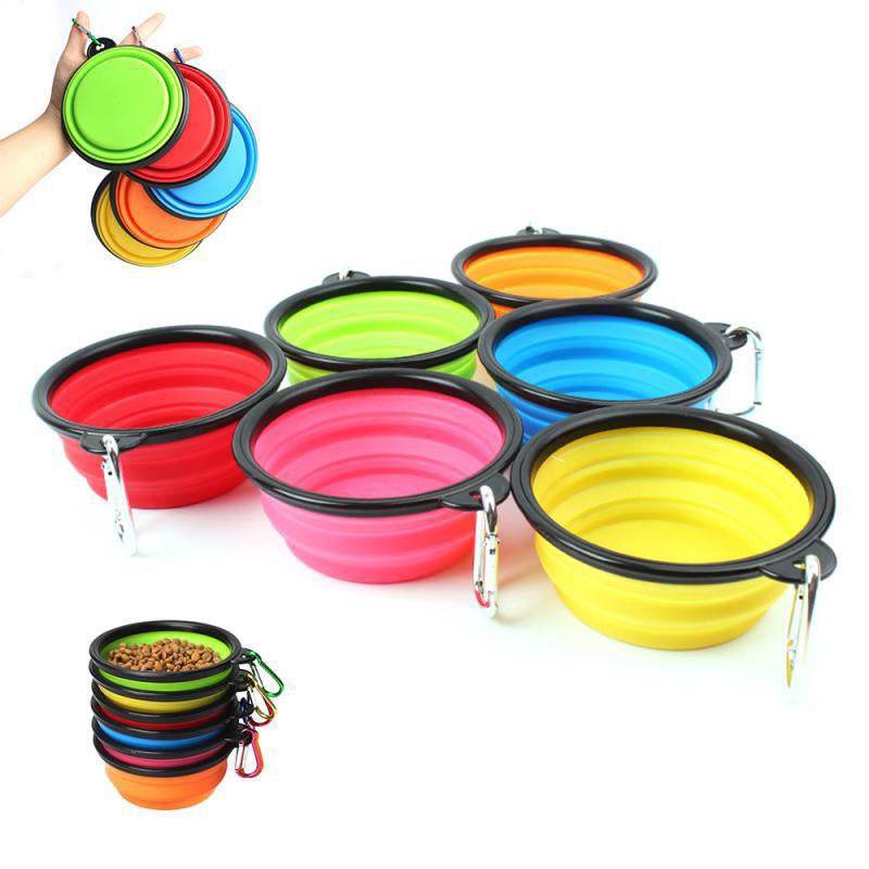 2-in-1 Portable Silicone Dog Feeder Bowl - Shop Jobie