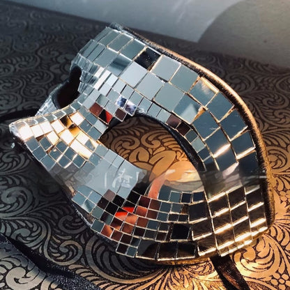 Mirror Tiled Disco Half-Mask