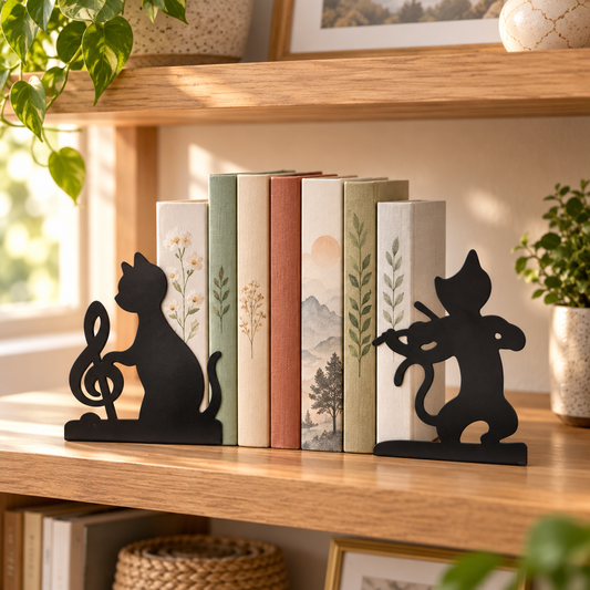 Bookends - Black Cat