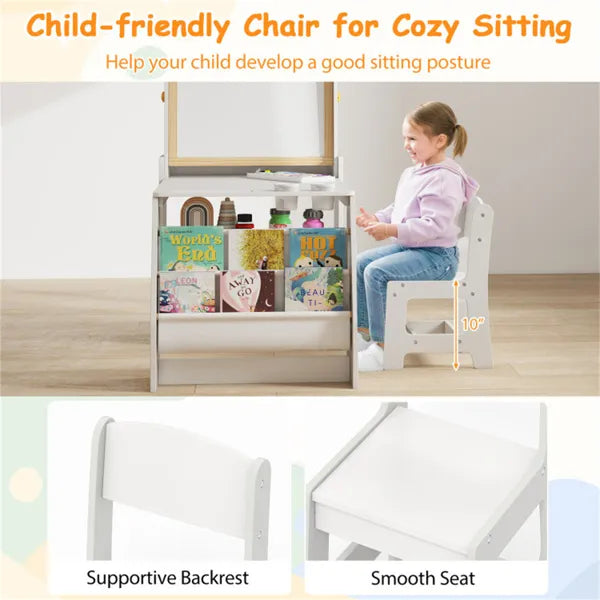 Kids Activity Table & Multi-Storage Art Desk