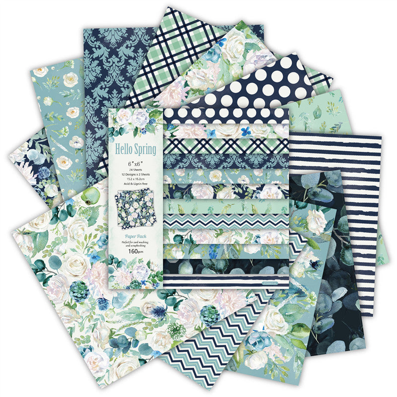 DIY Scrapbooking Paper Blue/Green