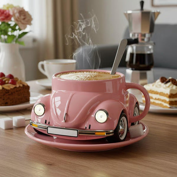 VW Beetle Shaped Coffee Cup