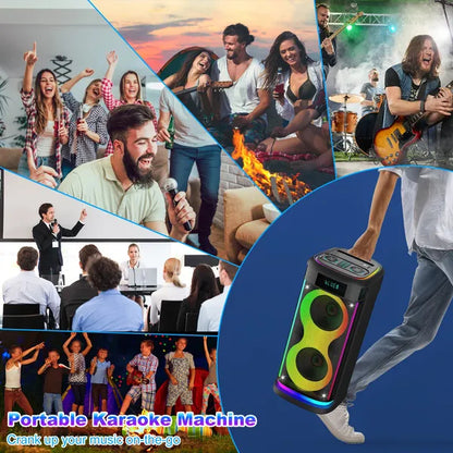 Wireless 5.0 RGB Party Speaker w/LED Lights, Mic, & Remote Control!