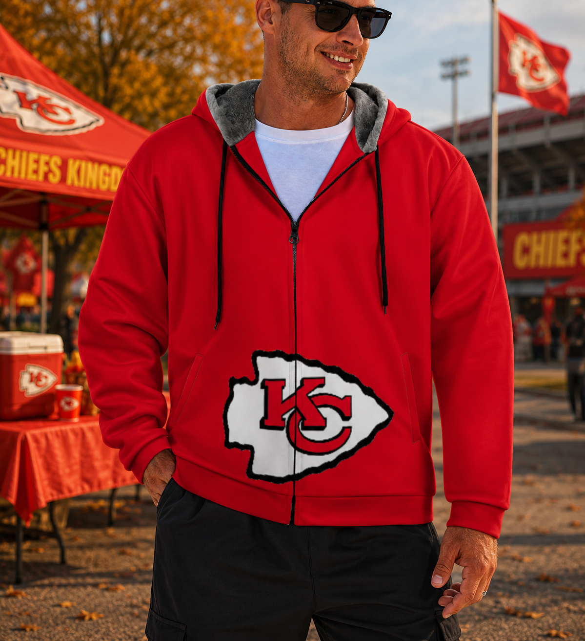 Double Layer Fleece Zippered Hoodies