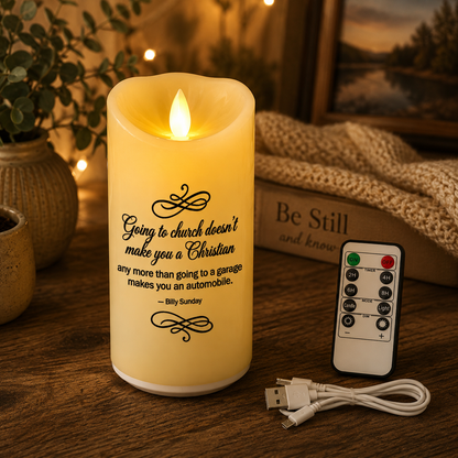 Flameless Led Candle w/Humorous Quotes